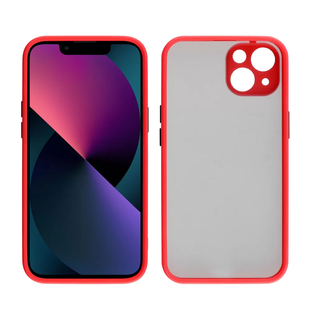 LIME HARDSHELL FUSION ΘΗΚΗ IPHONE 13 MINI 5.4in  FULL CAMERA PROTECTION RED WITH BLACK KEYS - Image 6