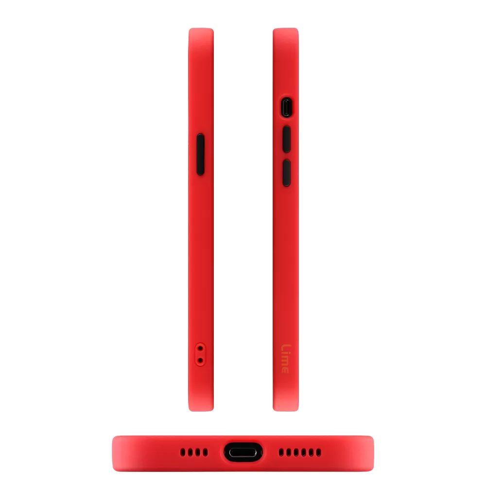 LIME HARDSHELL FUSION ΘΗΚΗ IPHONE 13 MINI 5.4in  FULL CAMERA PROTECTION RED WITH BLACK KEYS - Image 3
