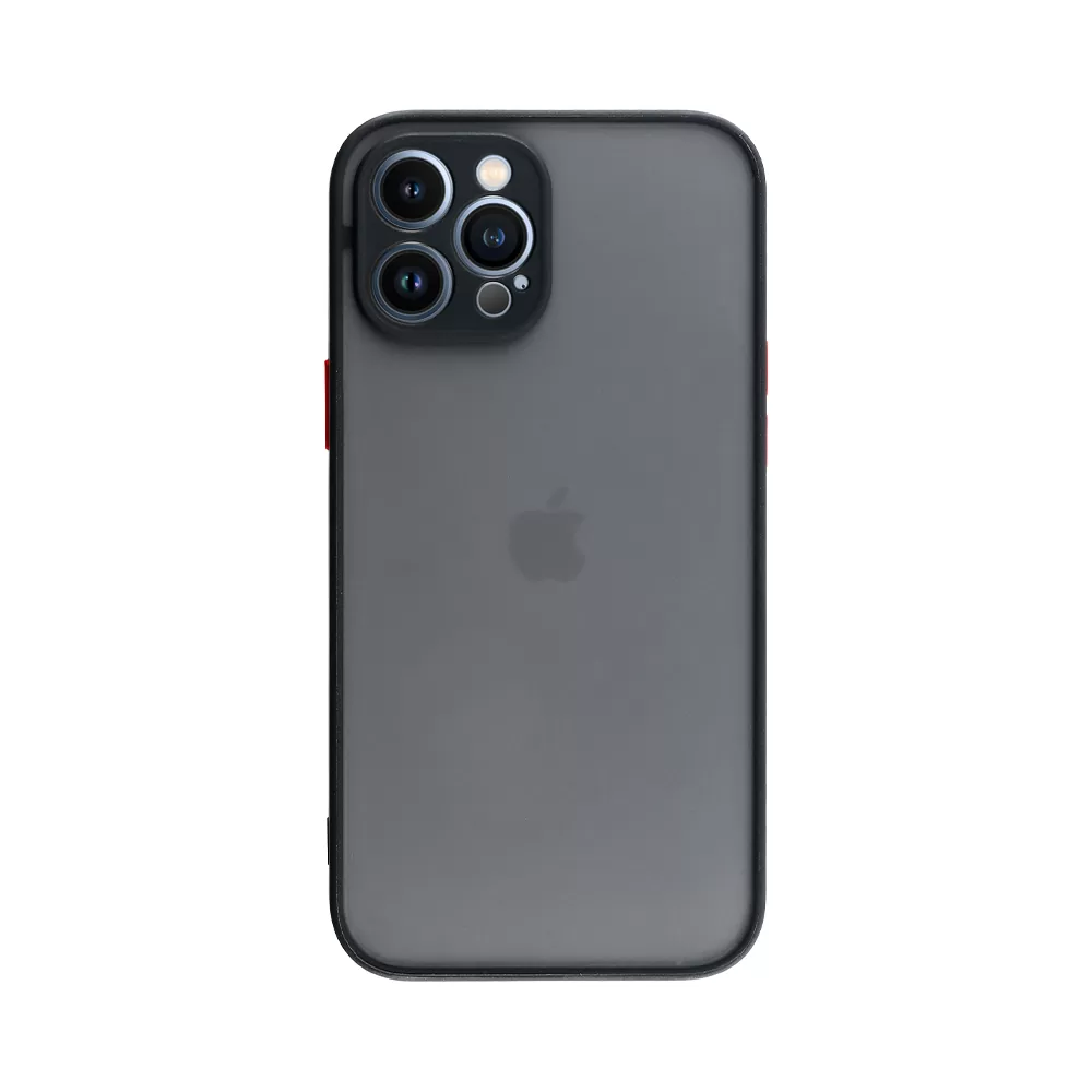 LIME HARDSHELL FUSION ΘΗΚΗ IPHONE 13 PRO 6.1in  FULL CAMERA PROTECTION BLACK WITH RED KEYS - Image 7