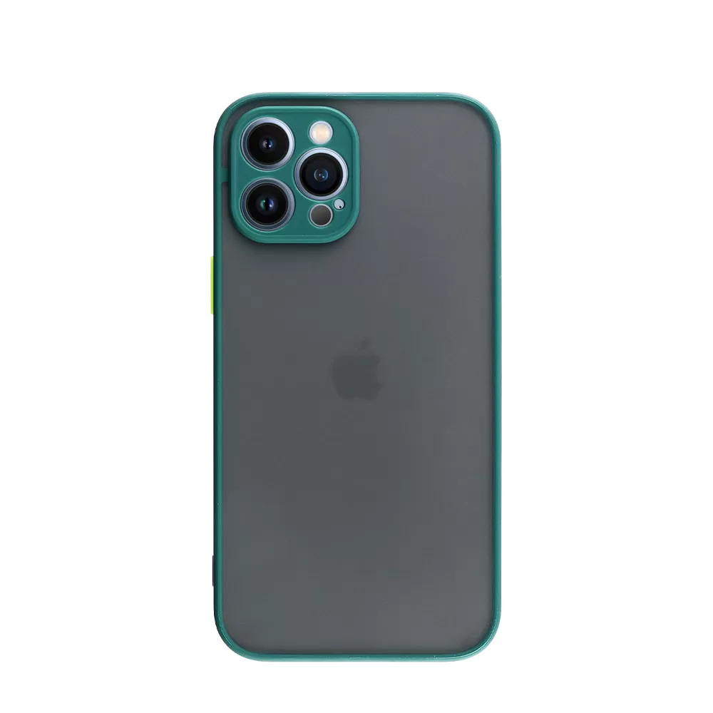 LIME HARDSHELL FUSION ΘΗΚΗ IPHONE 13 PRO 6.1in  FULL CAMERA PROTECTION DARK GREEN WITH YELLOW KEYS - Image 7