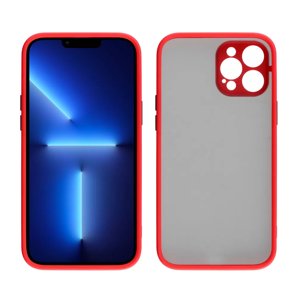LIME HARDSHELL FUSION ΘΗΚΗ IPHONE 13 PRO 6.1in  FULL CAMERA PROTECTION RED WITH BLACK KEYS - Image 6