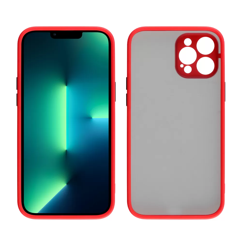LIME HARDSHELL FUSION ΘΗΚΗ IPHONE 13 PRO MAX 6.7in  FULL CAMERA PROTECTION RED WITH BLACK KEYS - Image 6