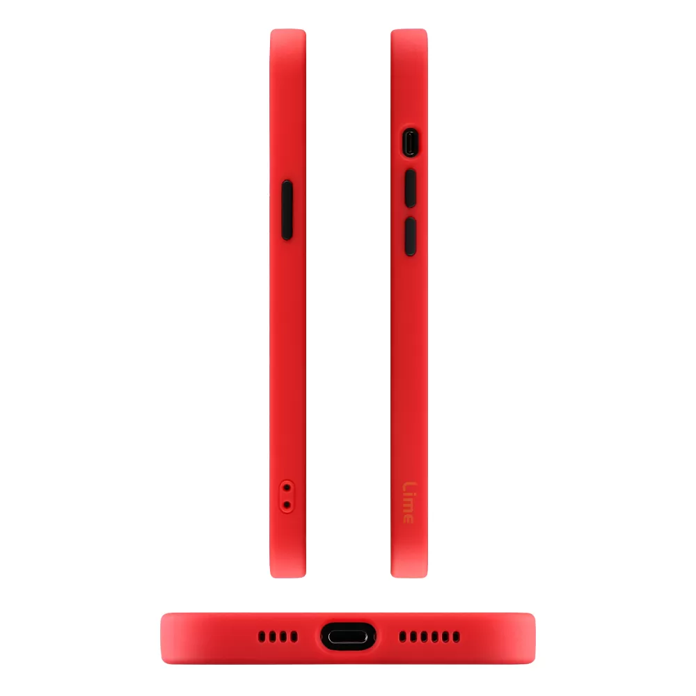 LIME HARDSHELL FUSION ΘΗΚΗ IPHONE 13 PRO MAX 6.7in  FULL CAMERA PROTECTION RED WITH BLACK KEYS - Image 3
