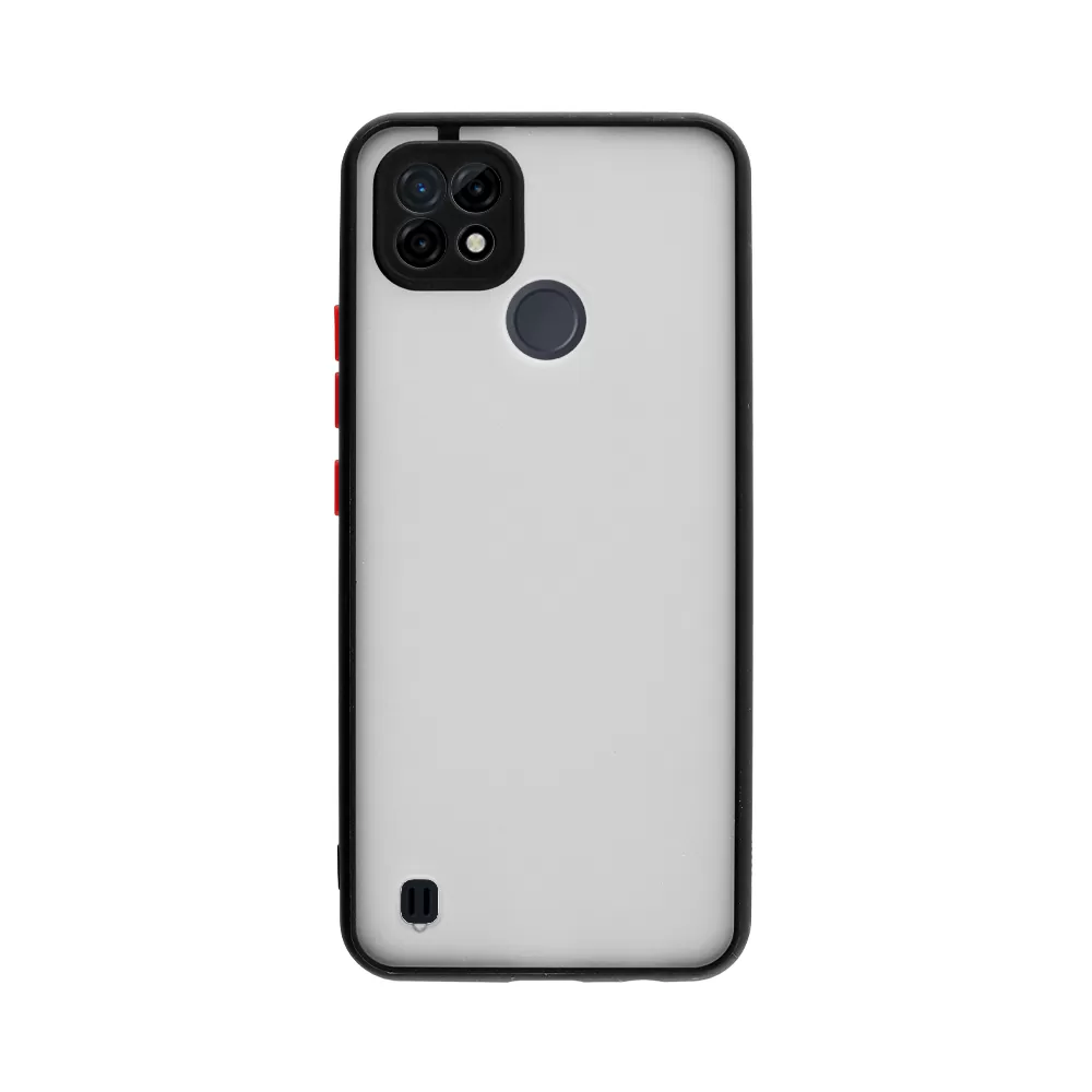 LIME HARDSHELL FUSION ΘΗΚΗ REALME C21 6.5in  FULL CAMERA PROTECTION BLACK WITH RED KEYS - Image 7