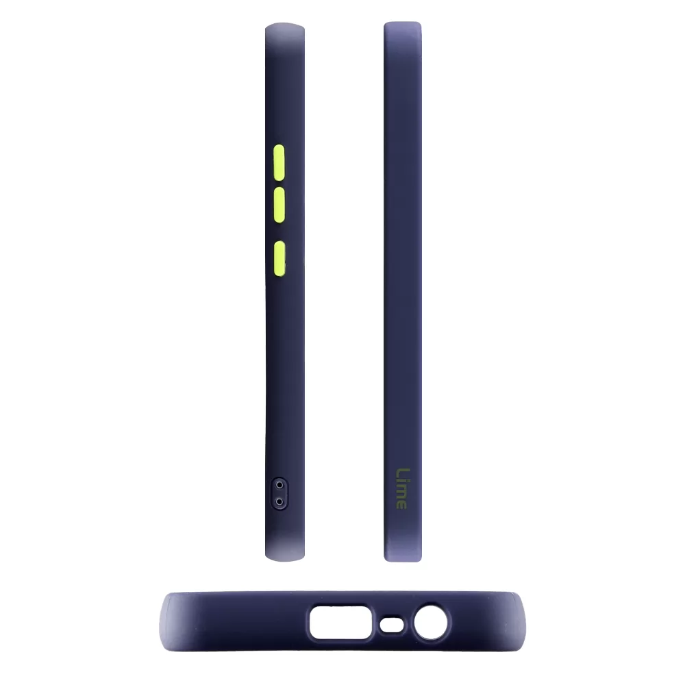 LIME HARDSHELL FUSION ΘΗΚΗ REALME C21 6.5in  FULL CAMERA PROTECTION BLUE WITH YELLOW KEYS - Image 3