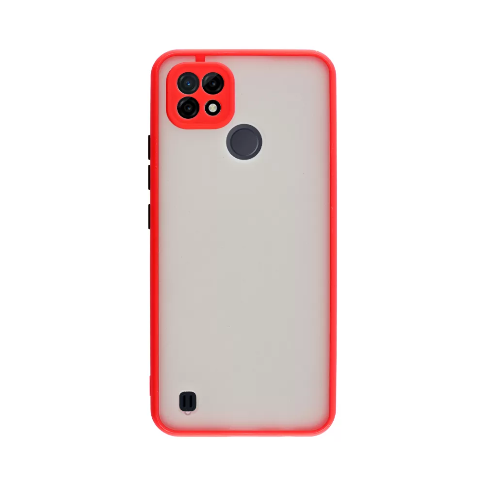LIME HARDSHELL FUSION ΘΗΚΗ REALME C21 6.5in  FULL CAMERA PROTECTION RED WITH BLACK KEYS - Image 7