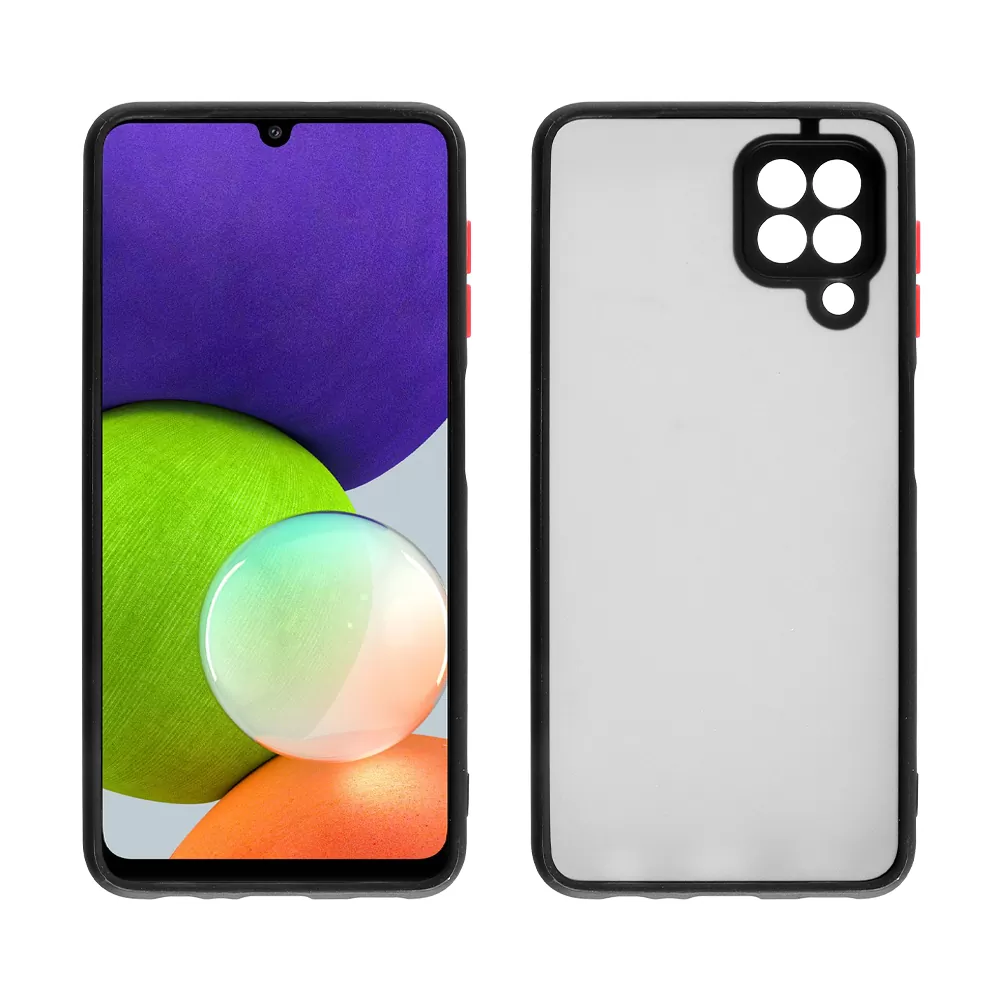 LIME HARDSHELL FUSION ΘΗΚΗ SAMSUNG A22 4G A225 6.4in  FULL CAMERA PROTECTION BLACK WITH RED KEYS - Image 6