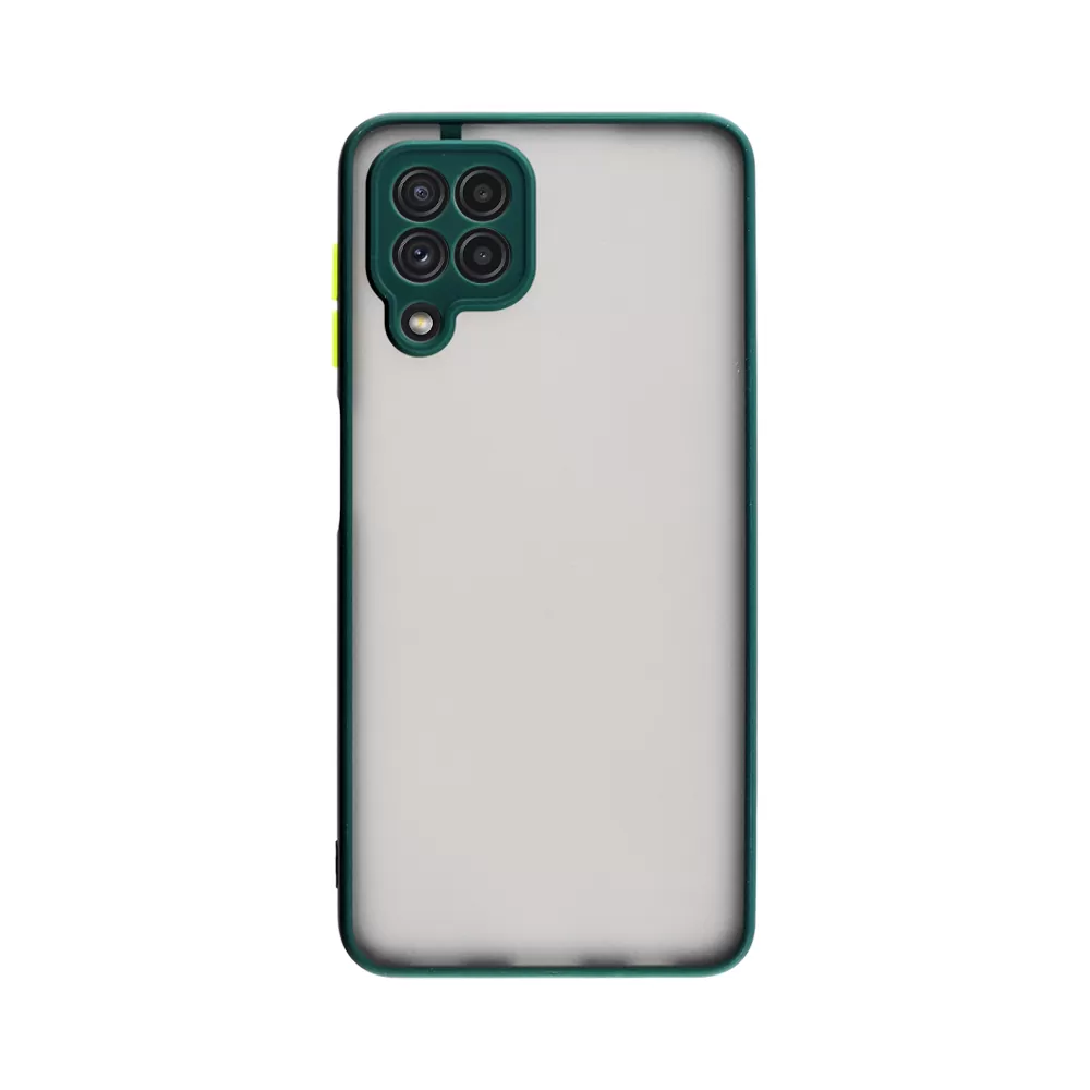 LIME HARDSHELL FUSION ΘΗΚΗ SAMSUNG A22 4G A225 6.4in  FULL CAMERA PROTECTION DARK GREEN WITH YELLOW KEYS - Image 7