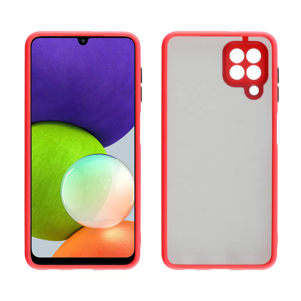 LIME HARDSHELL FUSION ΘΗΚΗ SAMSUNG A22 4G A225 6.4in  FULL CAMERA PROTECTION RED WITH BLACK KEYS - Image 6