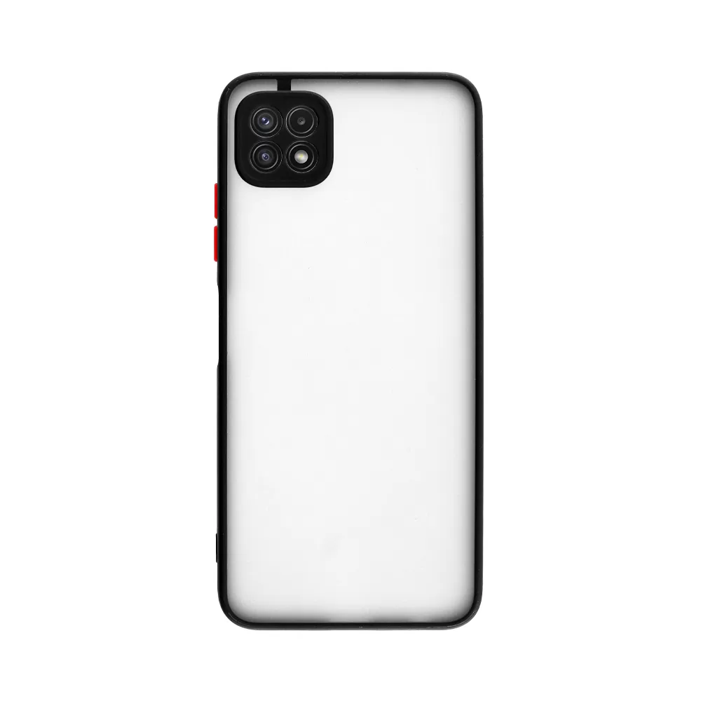 LIME HARDSHELL FUSION ΘΗΚΗ SAMSUNG A22 5G A226 6.6in  FULL CAMERA PROTECTION BLACK WITH RED KEYS - Image 7