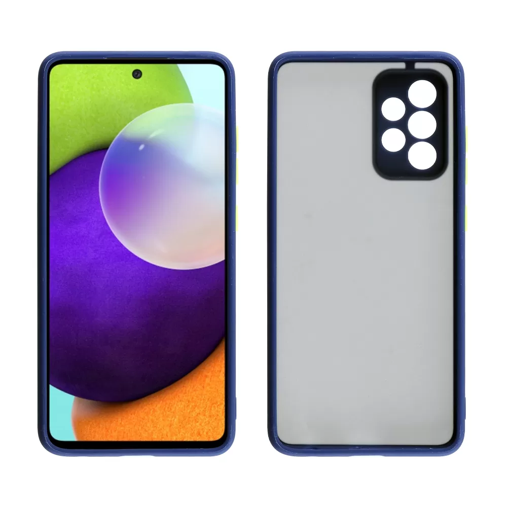 LIME HARDSHELL FUSION ΘΗΚΗ SAMSUNG A52S/A52 A525/A526/A528 6.5in  FULL CAMERA PROTECTION BLUE WITH YELLOW KEYS - Image 6