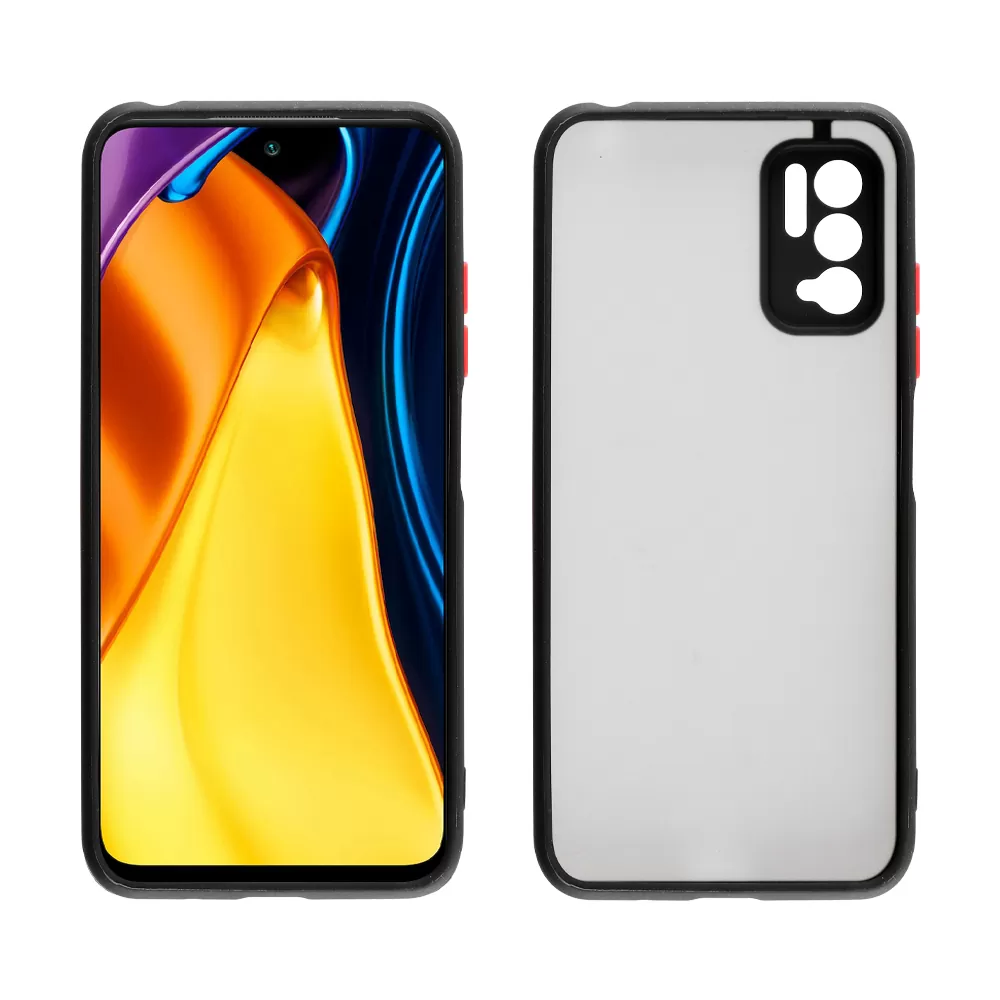 LIME HARDSHELL FUSION ΘΗΚΗ XIAOMI POCO M3 PRO 4G/POCO M3 PRO 5G 6.5in  FULL CAMERA PROTECTION BLACK WITH RED KEYS - Image 6