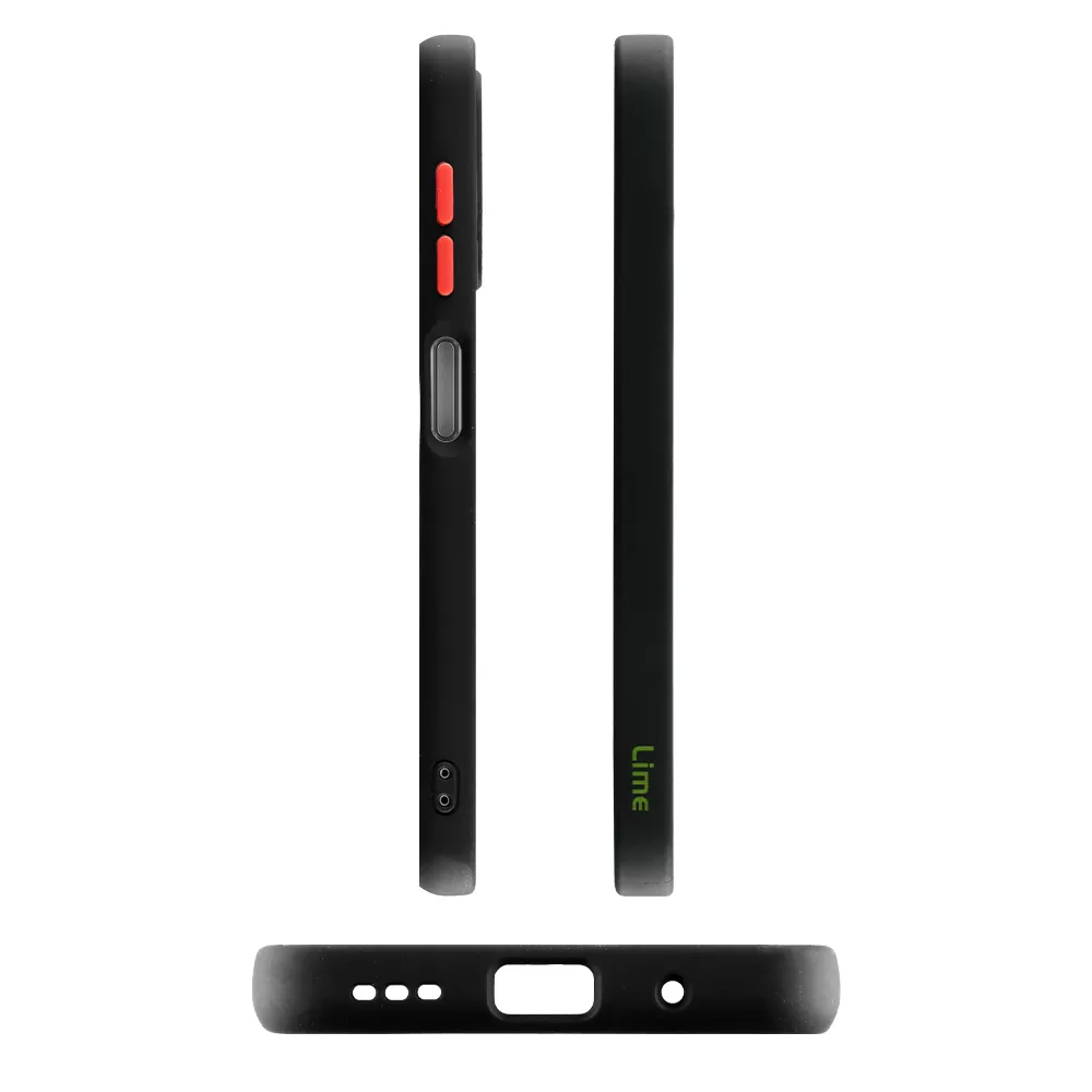 LIME HARDSHELL FUSION ΘΗΚΗ XIAOMI POCO M3 PRO 4G/POCO M3 PRO 5G 6.5in  FULL CAMERA PROTECTION BLACK WITH RED KEYS - Image 3