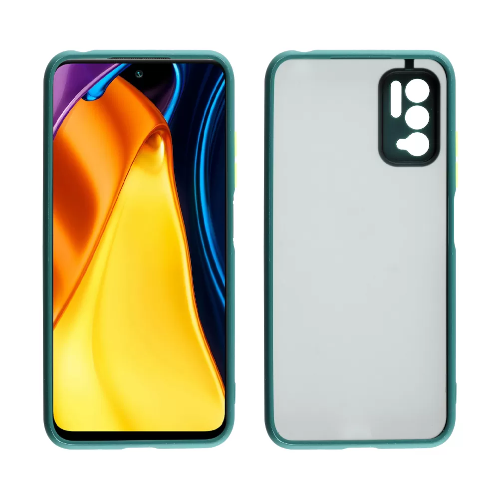 LIME HARDSHELL FUSION ΘΗΚΗ XIAOMI POCO M3 PRO 4G/POCO M3 PRO 5G 6.5in  FULL CAMERA PROTECTION DARK GREEN WITH YELLOW KEYS - Image 5