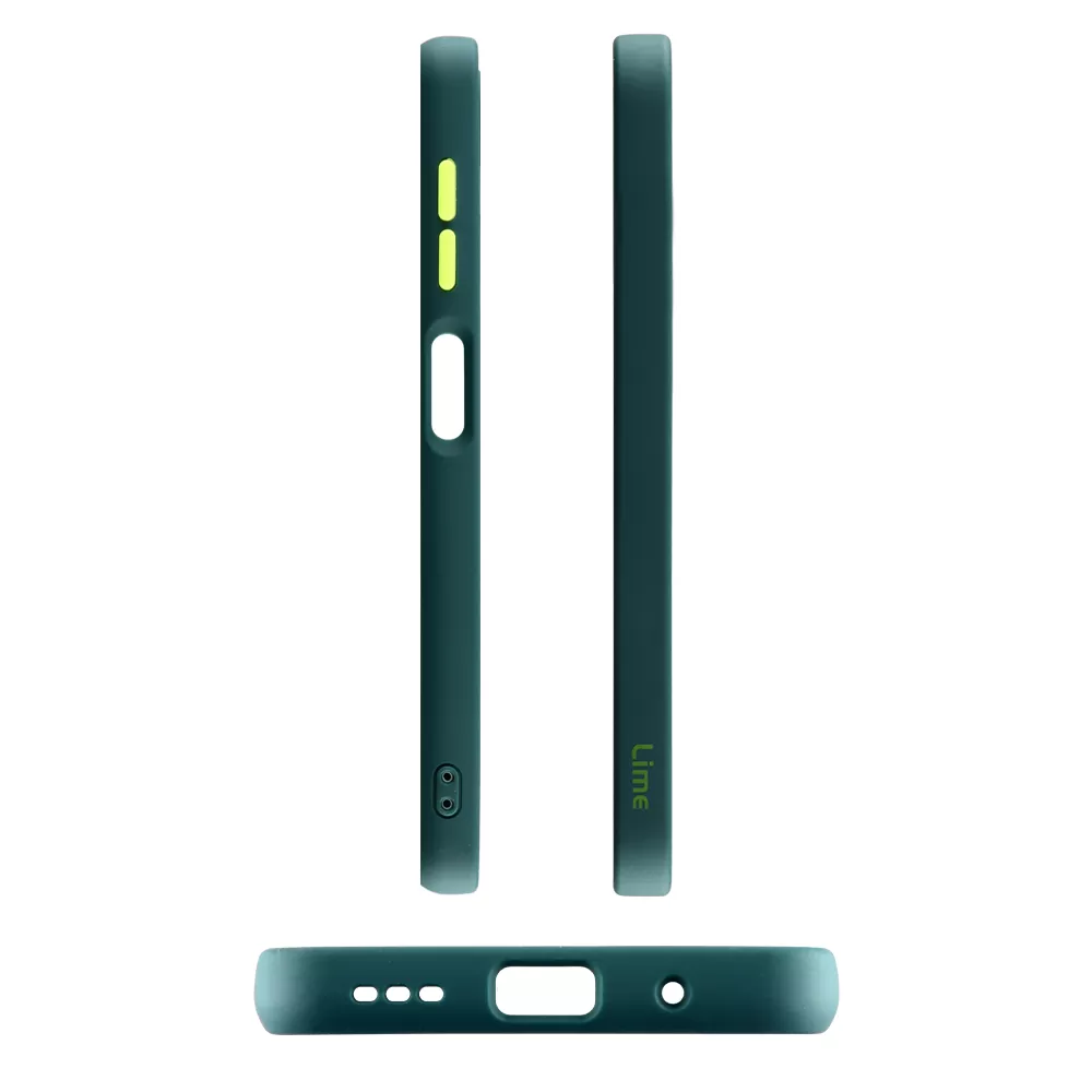 LIME HARDSHELL FUSION ΘΗΚΗ XIAOMI POCO M3 PRO 4G/POCO M3 PRO 5G 6.5in  FULL CAMERA PROTECTION DARK GREEN WITH YELLOW KEYS - Image 2