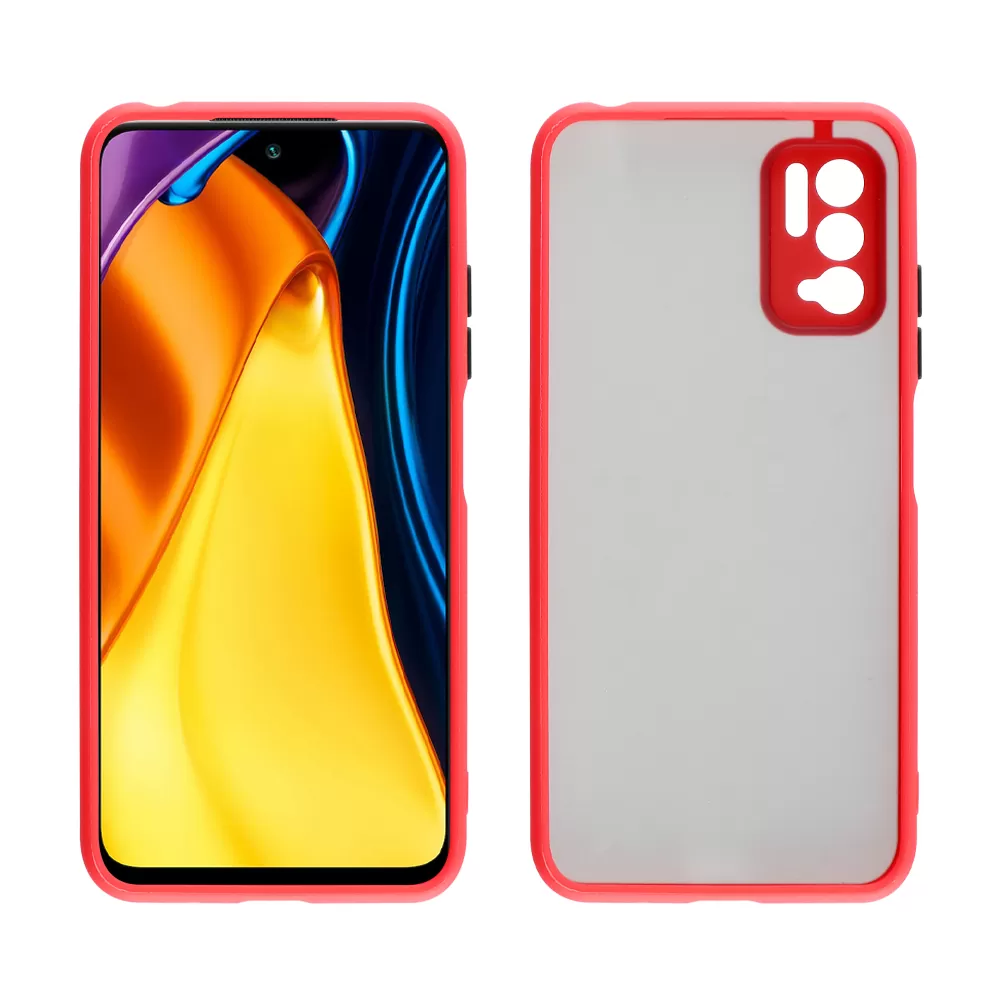 LIME HARDSHELL FUSION ΘΗΚΗ XIAOMI POCO M3 PRO 4G/POCO M3 PRO 5G 6.5in  FULL CAMERA PROTECTION RED WITH BLACK KEYS - Image 6