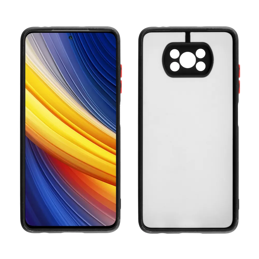 LIME HARDSHELL FUSION ΘΗΚΗ XIAOMI POCO X3/POCO X3 PRO 6.67in  FULL CAMERA PROTECTION BLACK WITH RED KEYS - Image 6