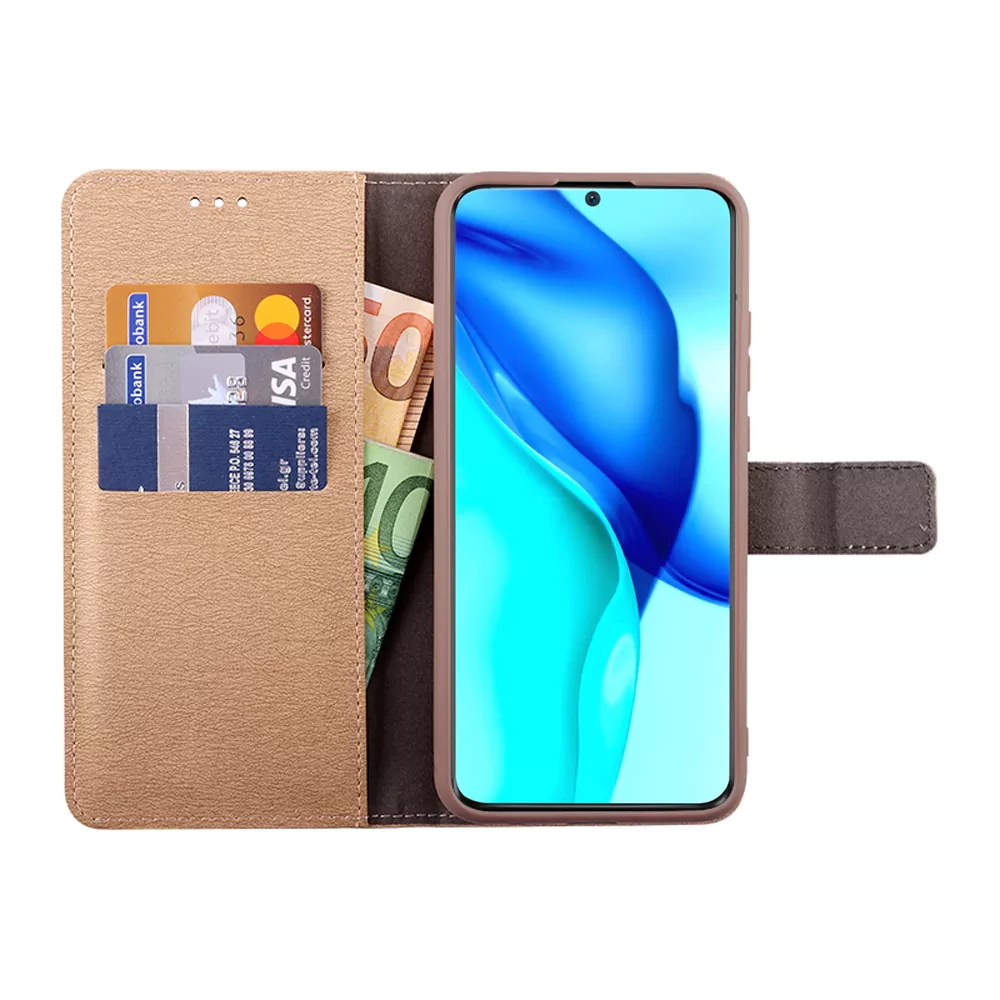 VOLTE-TEL ALLURE ΘΗΚΗ HUAWEI P50 6.5in  MAGNET BOOK STAND CLIP GOLD - Image 3