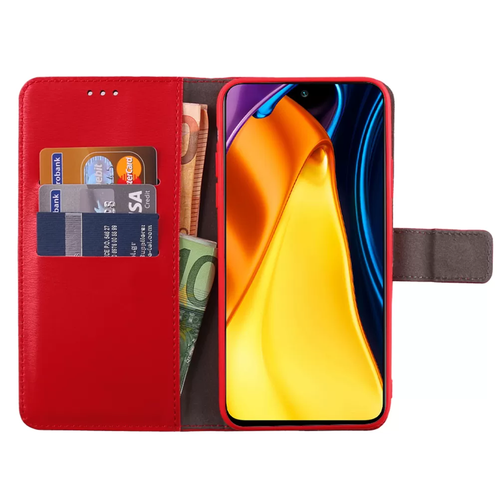 VOLTE-TEL ALLURE ΘΗΚΗ XIAOMI POCO M3 PRO 4G/POCO M3 PRO 5G 6.5in  MAGNET BOOK STAND CLIP RED - Image 5