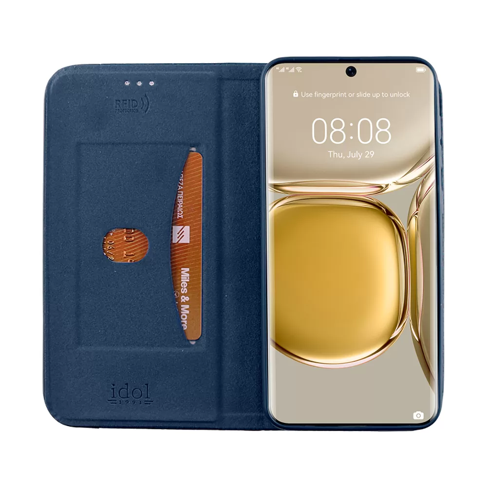 IDOL 1991 ELITE ΘΗΚΗ HUAWEI P50 PRO 6.6in  ANTI-RFID BOOK STAND BLUE - Image 6