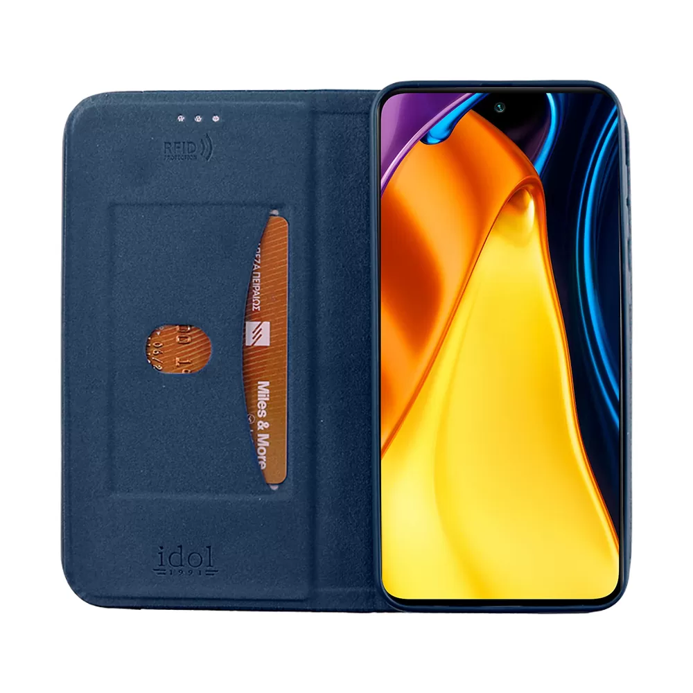 IDOL 1991 ELITE ΘΗΚΗ XIAOMI POCO M3 PRO 4G/POCO M3 PRO 5G 6.5in  ANTI-RFID BOOK STAND BLUE - Image 6
