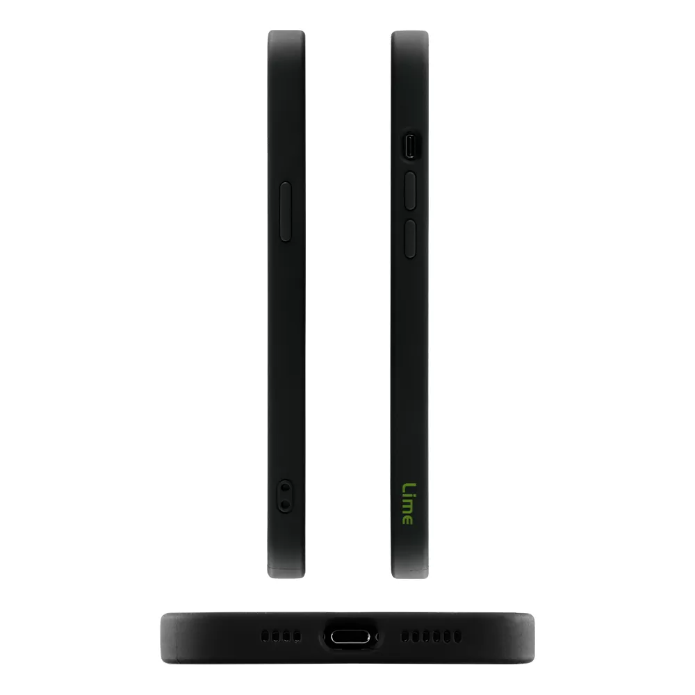 LIME HARDSHELL FUSION ΘΗΚΗ IPHONE 13 MINI 5.4in  FULL CAMERA PROTECTION BLACK WITH BLACK KEYS - Image 3