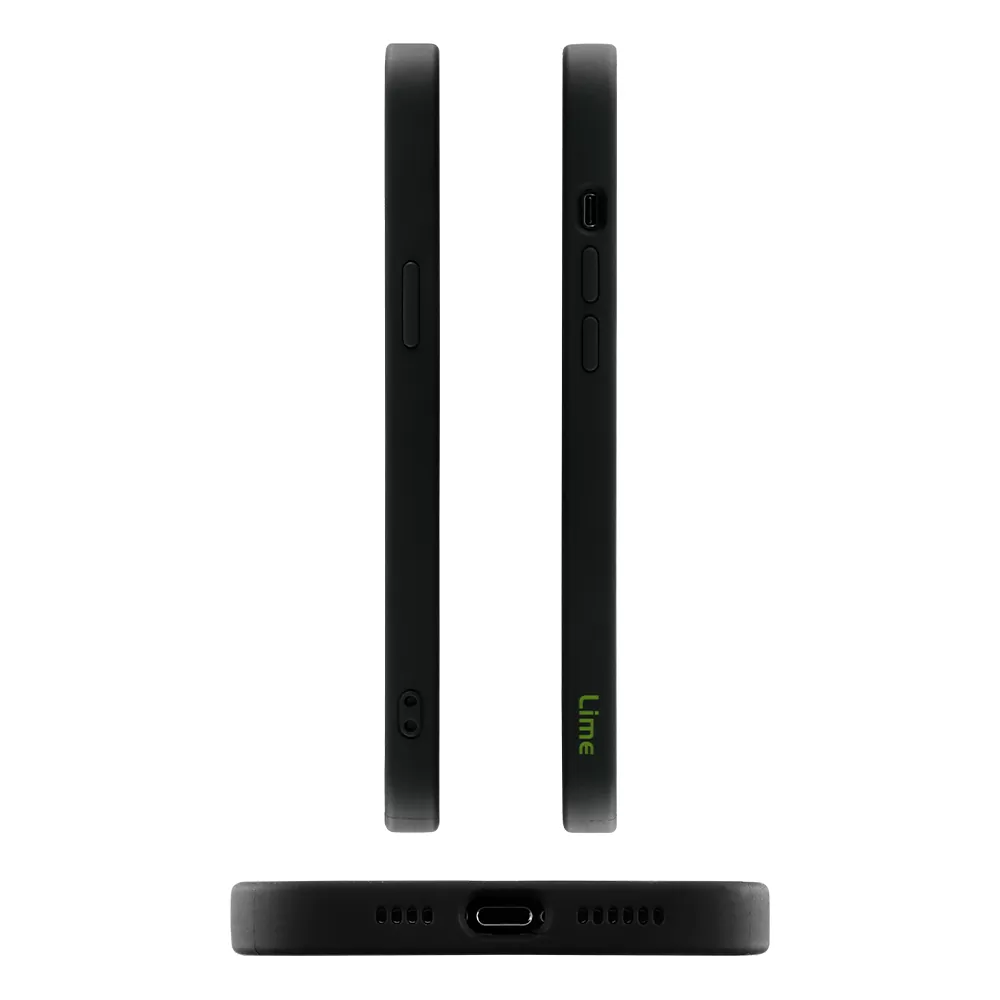 LIME HARDSHELL FUSION ΘΗΚΗ IPHONE 13 PRO 6.1in  FULL CAMERA PROTECTION BLACK WITH BLACK KEYS - Image 3
