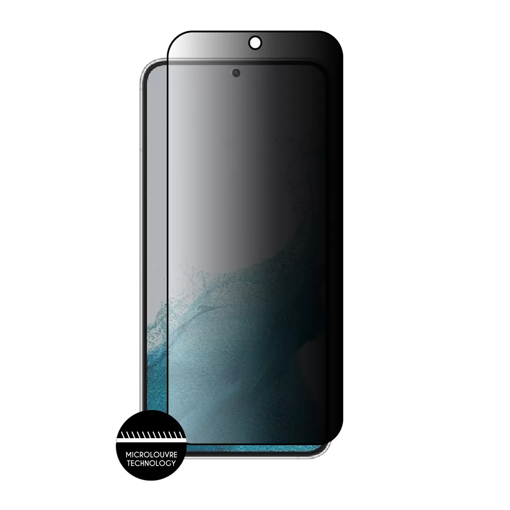 IDOL 1991 PRIVACY ANTISPY TEMPERED GLASS SAMSUNG S22 5G 6.1in 9H 0.25mm SEMI CURVED FULL GLUE BLACK - Image 7