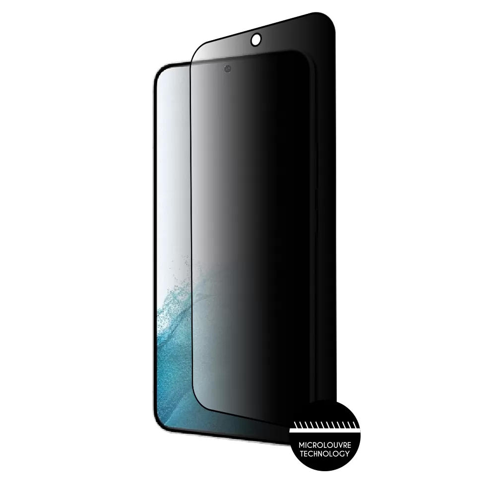 IDOL 1991 PRIVACY ANTISPY TEMPERED GLASS SAMSUNG S22 5G 6.1in 9H 0.25mm SEMI CURVED FULL GLUE BLACK - Image 6