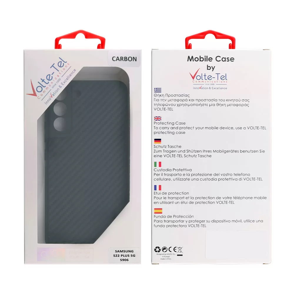 VOLTE-TEL CARBON ΘΗΚΗ SAMSUNG S22 PLUS 5G S906 6.6in  CAMERA PROTECTIVE BLACK - Image 2