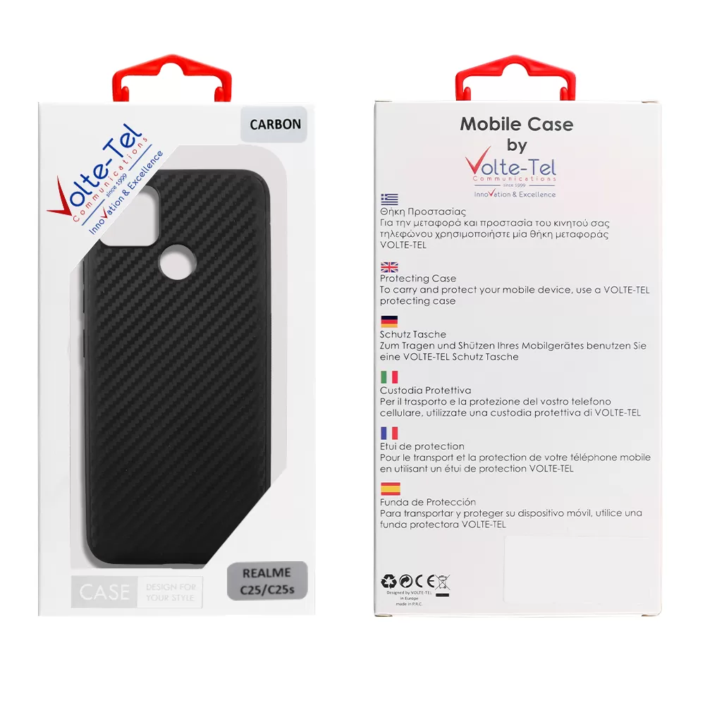 VOLTE-TEL CARBON ΘΗΚΗ REALME C25/C25s 6.5in  CAMERA PROTECTIVE BLACK - Image 2