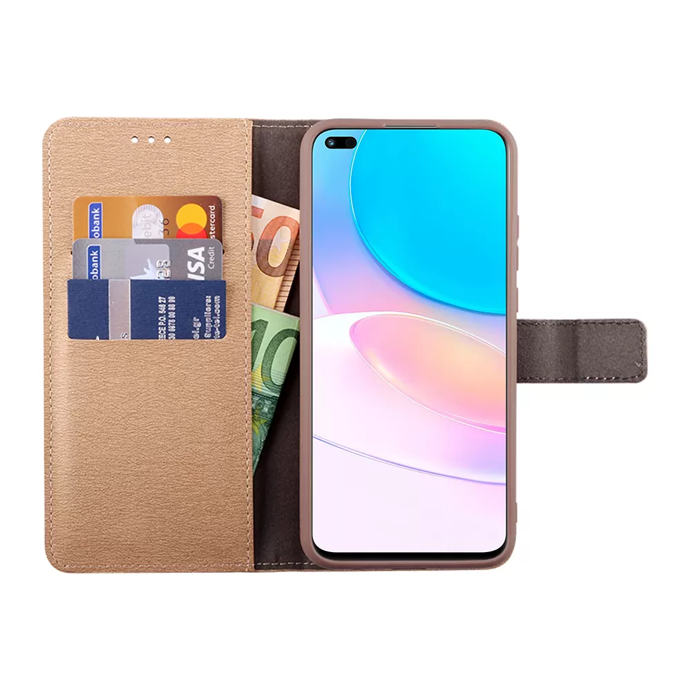VOLTE-TEL ALLURE ΘΗΚΗ HUAWEI NOVA 8i 6.67in  MAGNET BOOK STAND CLIP GOLD - Image 3