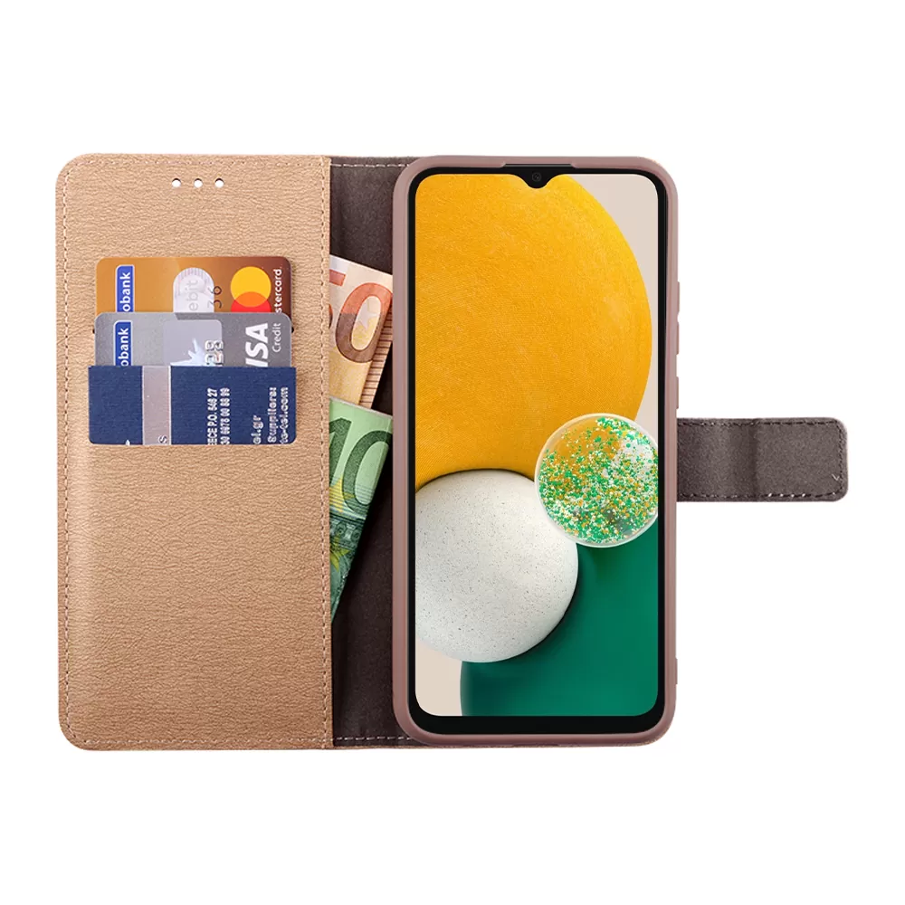 VOLTE-TEL ALLURE ΘΗΚΗ SAMSUNG A04s A047/A13 5G A136U 6.5in  MAGNET BOOK STAND CLIP GOLD - Image 5