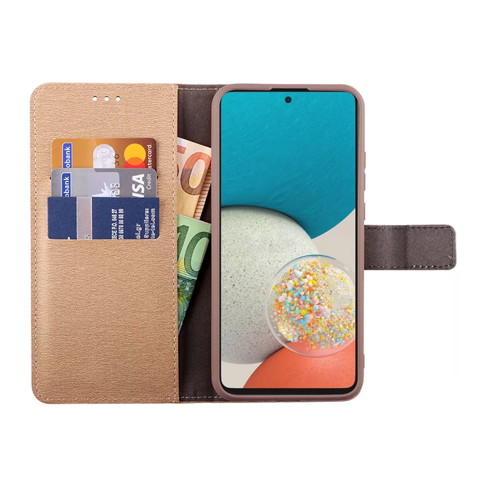 VOLTE-TEL ALLURE ΘΗΚΗ SAMSUNG A53 5G A536 6.5in  MAGNET BOOK STAND CLIP GOLD - Image 5