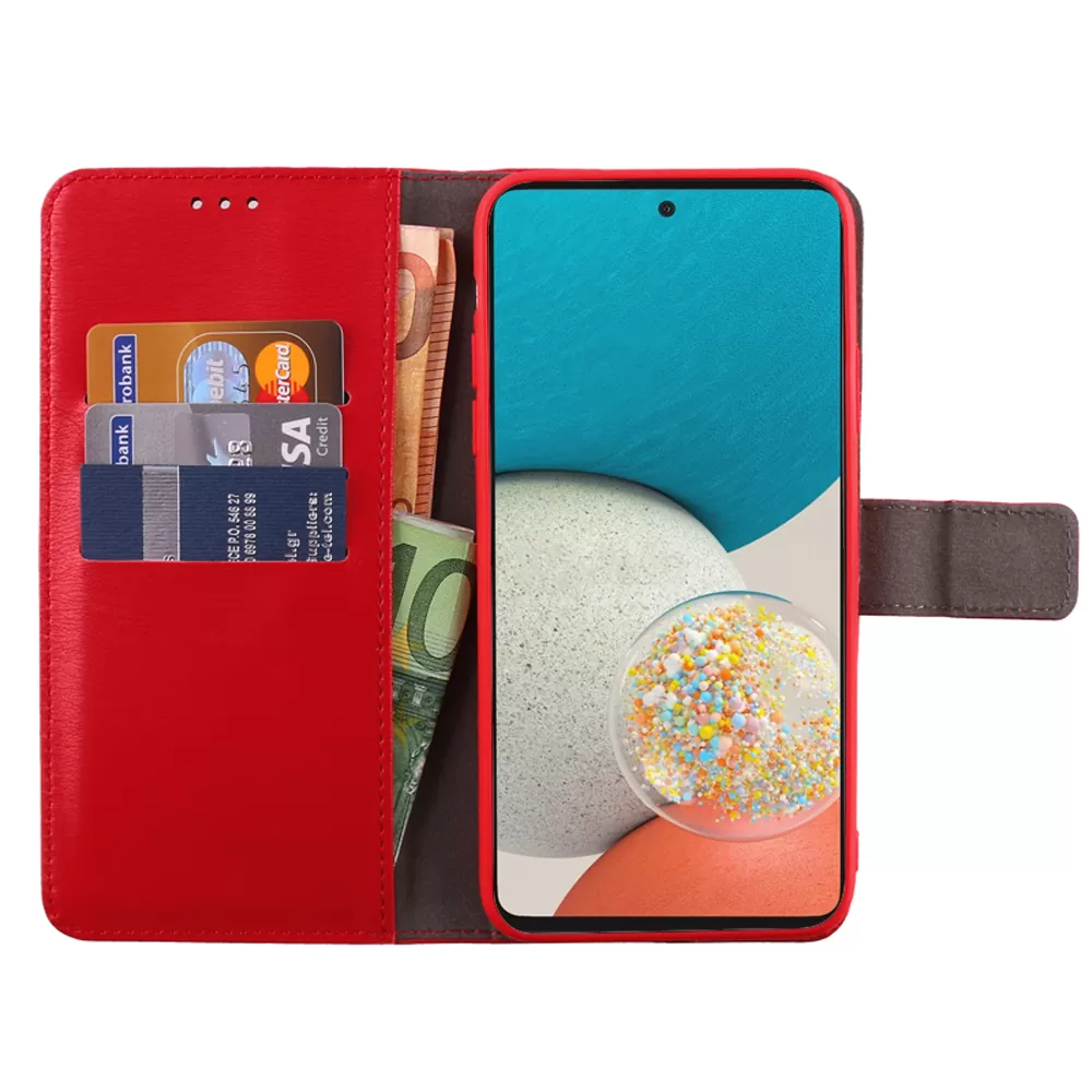VOLTE-TEL ALLURE ΘΗΚΗ SAMSUNG A53 5G A536 6.5in  MAGNET BOOK STAND CLIP RED - Image 5