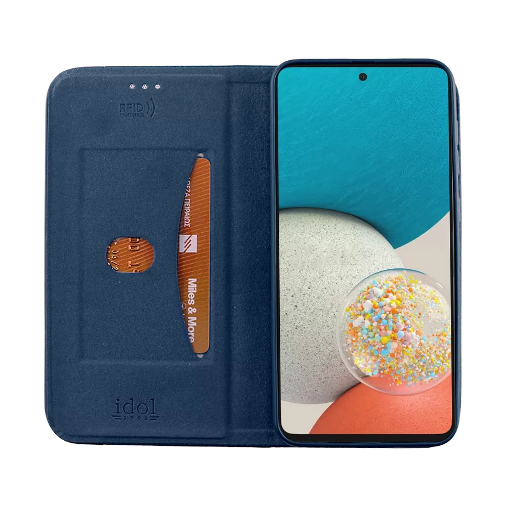 IDOL 1991 ELITE ΘΗΚΗ SAMSUNG A53 5G A536 6.5in  ANTI-RFID BOOK STAND BLUE - Image 6