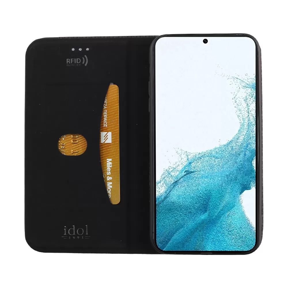 IDOL 1991 ELITE ΘΗΚΗ SAMSUNG S22 5G S901 6.1in  ANTI-RFID BOOK STAND BLACK - Image 6