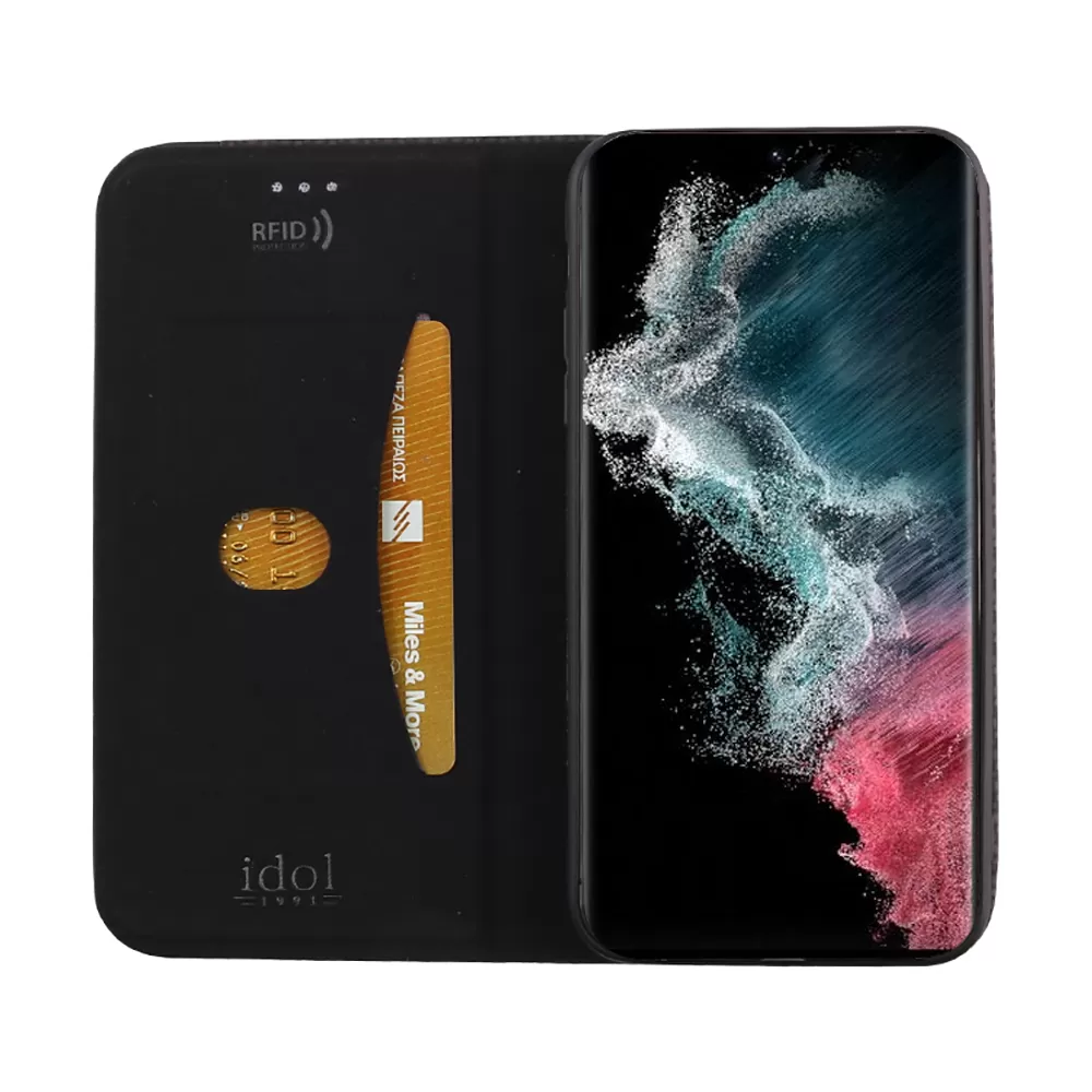 IDOL 1991 ELITE ΘΗΚΗ SAMSUNG S22 ULTRA 5G S908 6.8in  ANTI-RFID BOOK STAND BLACK - Image 6