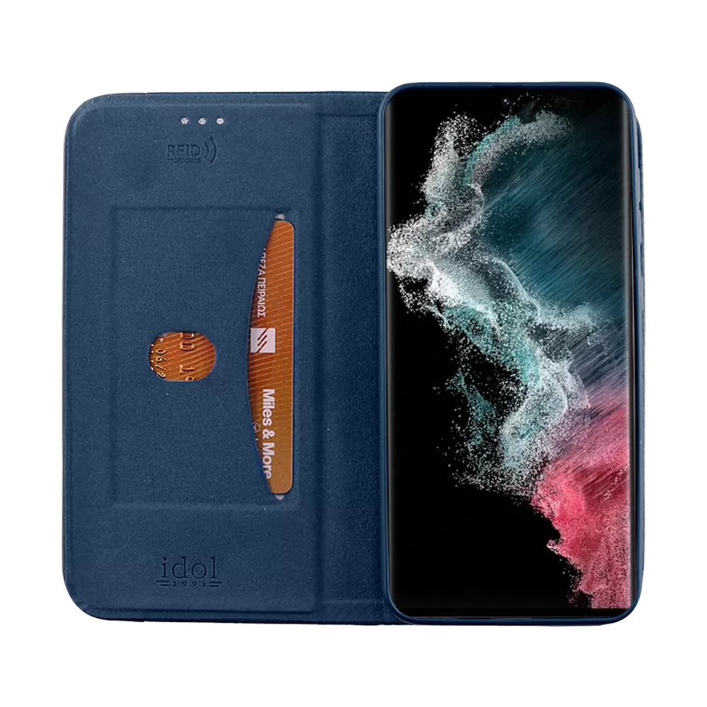 IDOL 1991 ELITE ΘΗΚΗ SAMSUNG S22 ULTRA 5G S908 6.8in  ANTI-RFID BOOK STAND BLUE - Image 6