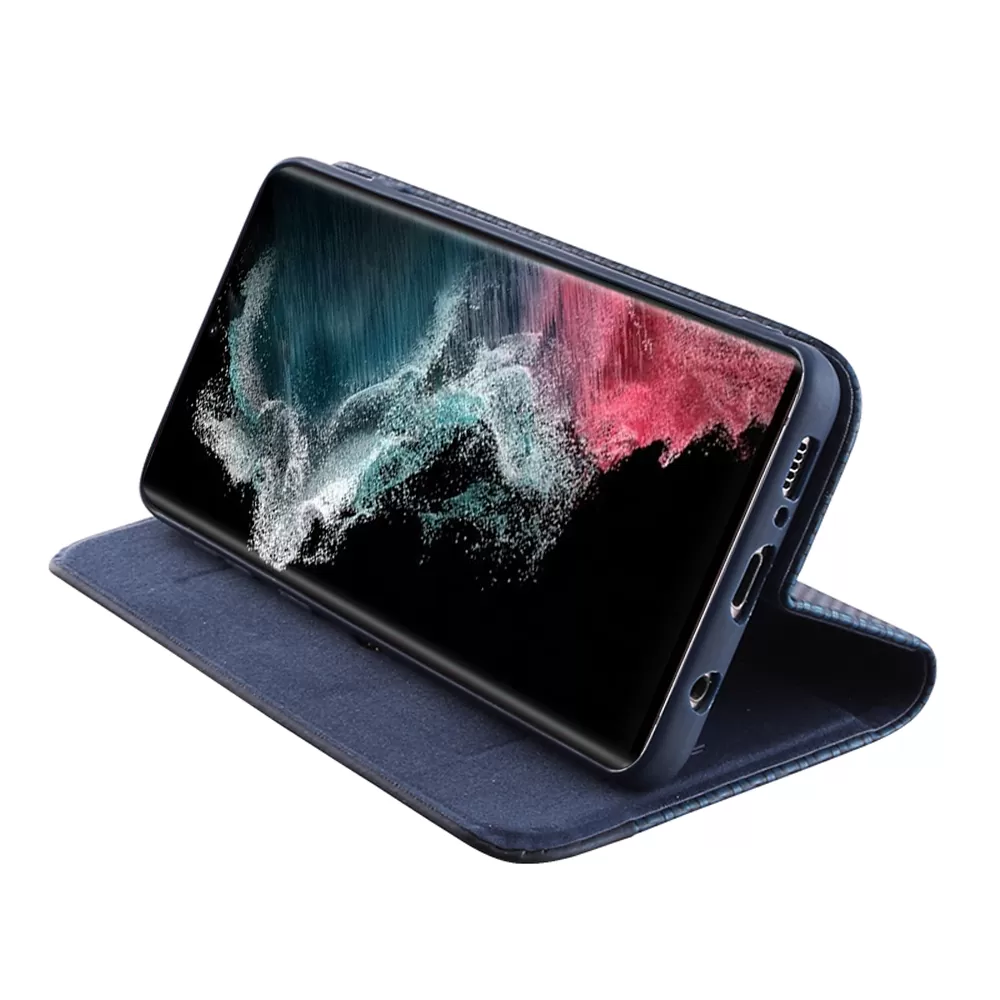 IDOL 1991 ELITE ΘΗΚΗ SAMSUNG S22 ULTRA 5G S908 6.8in  ANTI-RFID BOOK STAND BLUE - Image 4