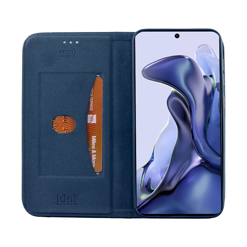 IDOL 1991 ELITE ΘΗΚΗ XIAOMI 11T/11T PRO 6.67in  ANTI-RFID BOOK STAND BLUE - Image 6
