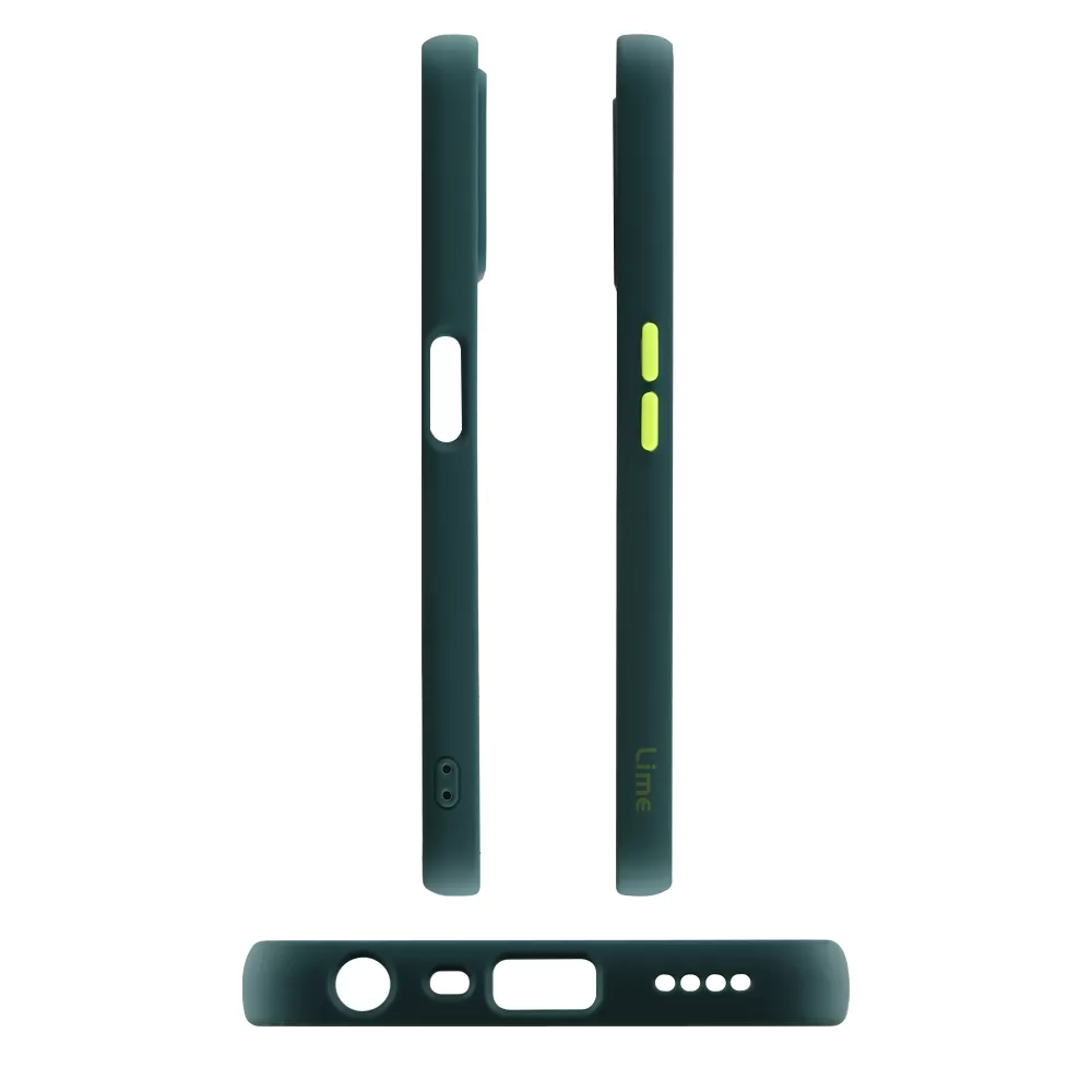 LIME HARDSHELL FUSION ΘΗΚΗ REALME 8i 6.5in  FULL CAMERA PROTECTION GREEN WITH YELLOW KEYS - Image 3