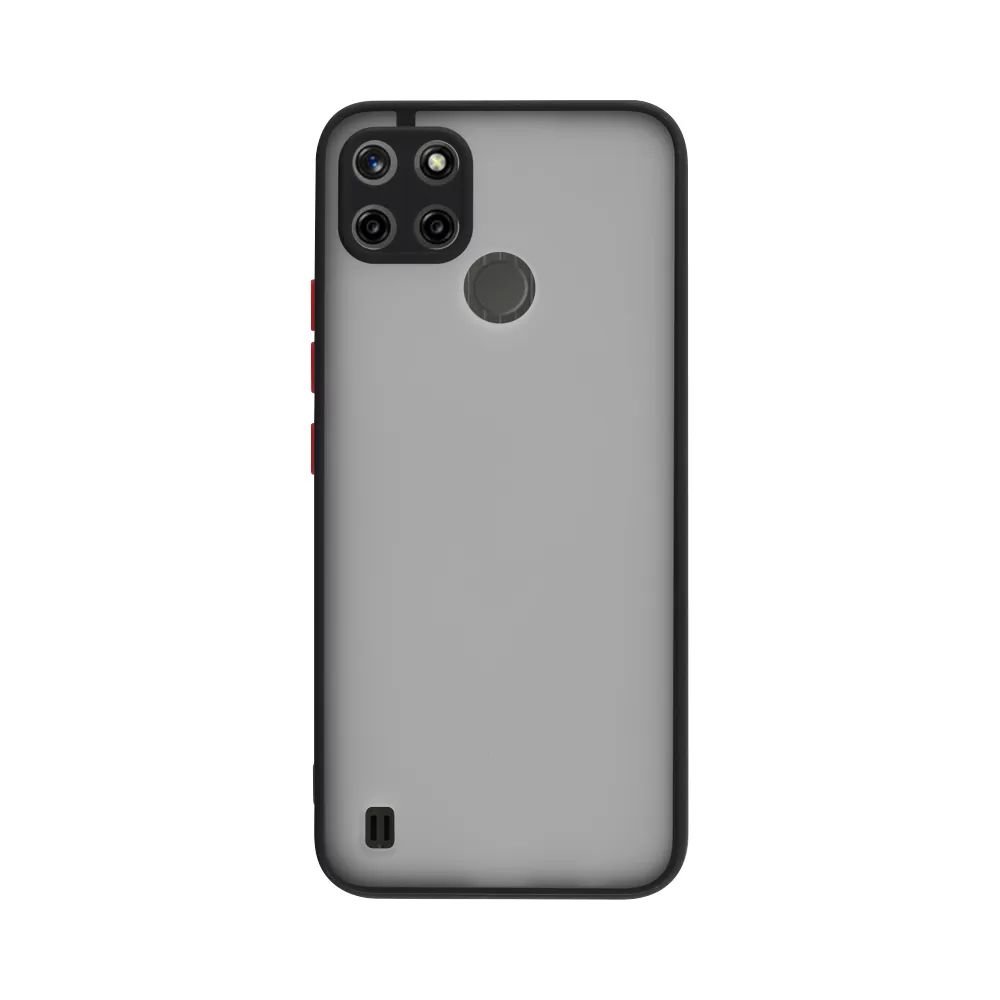 LIME HARDSHELL FUSION ΘΗΚΗ REALME C21Y/C25Y 6.5in  FULL CAMERA PROTECTION BLACK WITH RED KEYS - Image 7