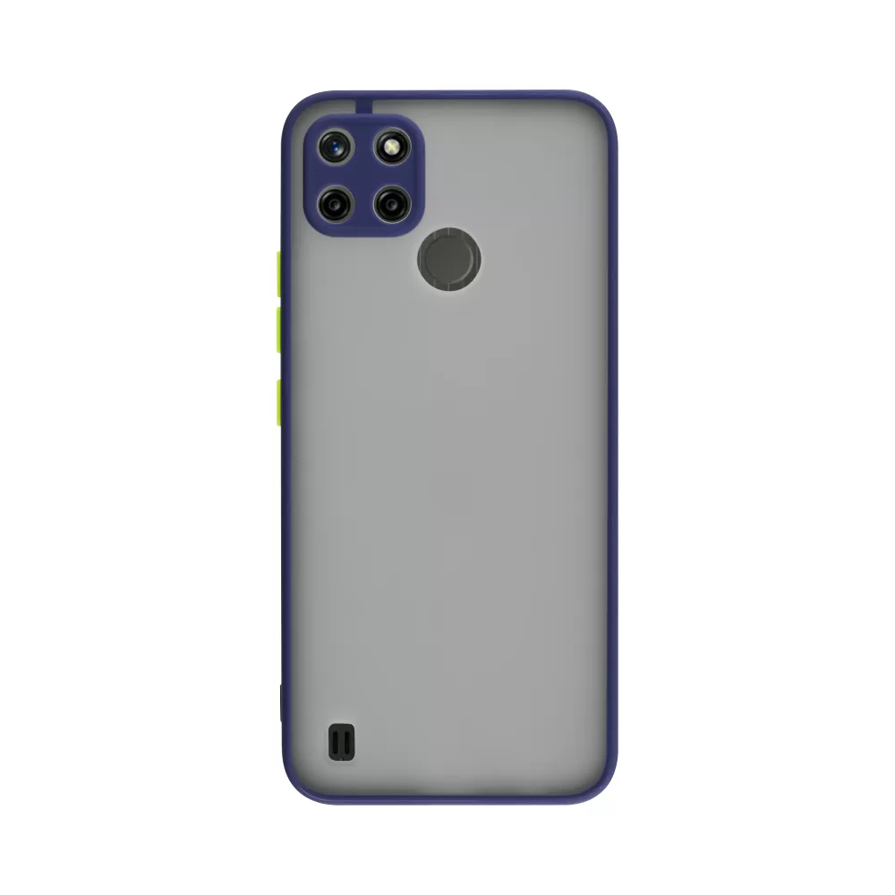 LIME HARDSHELL FUSION ΘΗΚΗ REALME C21Y/C25Y 6.5in  FULL CAMERA PROTECTION BLUE WITH YELLOW KEYS - Image 7