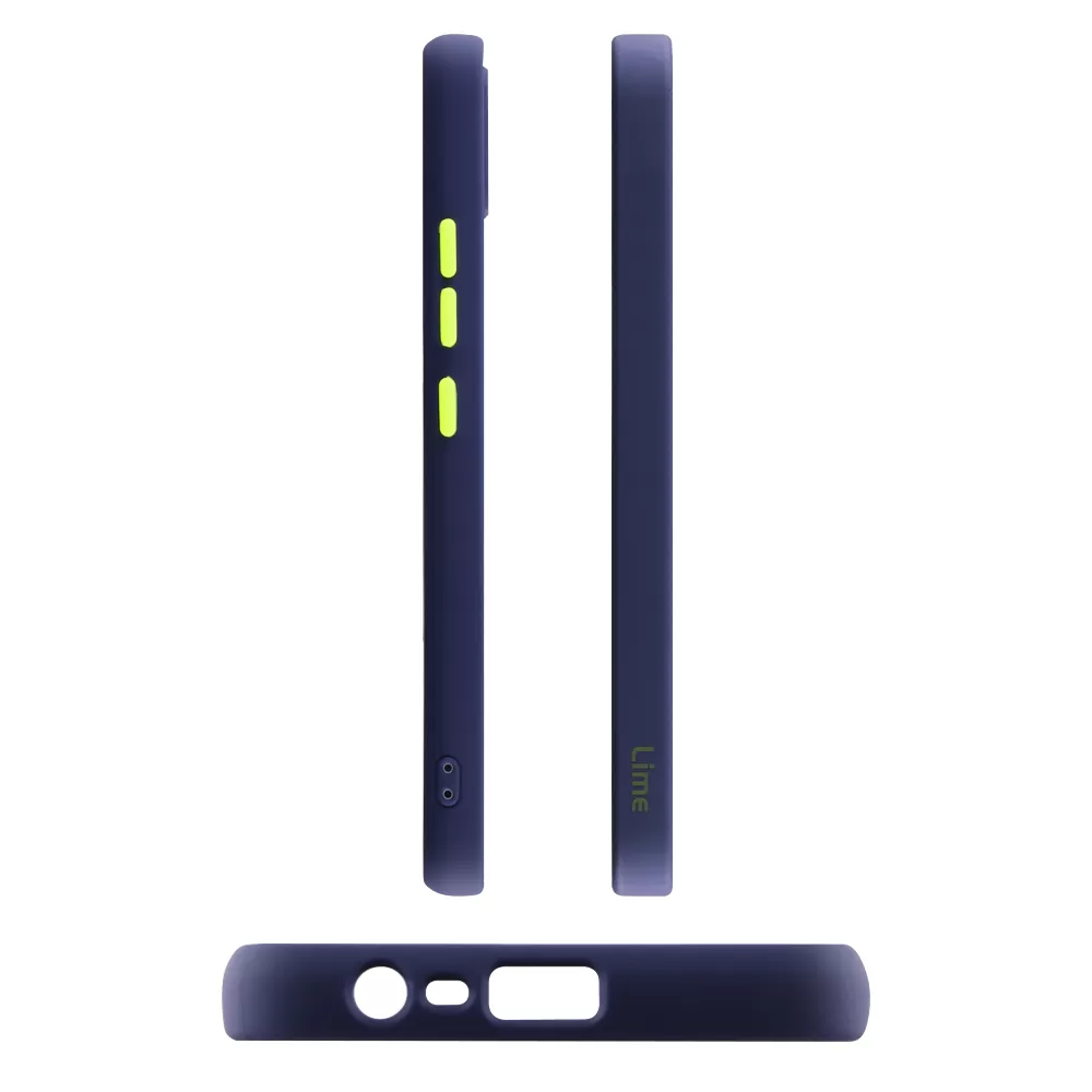 LIME HARDSHELL FUSION ΘΗΚΗ REALME C21Y/C25Y 6.5in  FULL CAMERA PROTECTION BLUE WITH YELLOW KEYS - Image 3