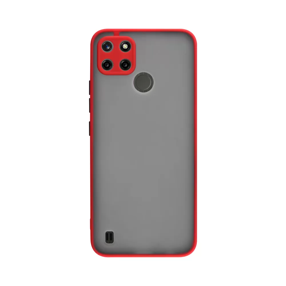 LIME HARDSHELL FUSION ΘΗΚΗ REALME C21Y/C25Y 6.5in  FULL CAMERA PROTECTION RED WITH BLACK KEYS - Image 7
