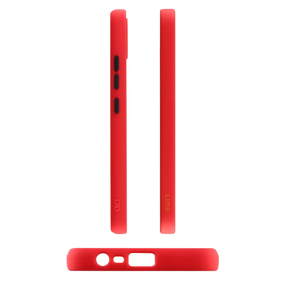 LIME HARDSHELL FUSION ΘΗΚΗ REALME C21Y/C25Y 6.5in  FULL CAMERA PROTECTION RED WITH BLACK KEYS - Image 3