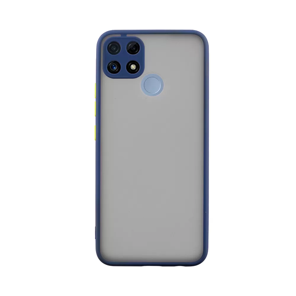 LIME HARDSHELL FUSION ΘΗΚΗ REALME C25/C25S 6.5in  FULL CAMERA PROTECTION BLUE WITH YELLOW KEYS - Image 7