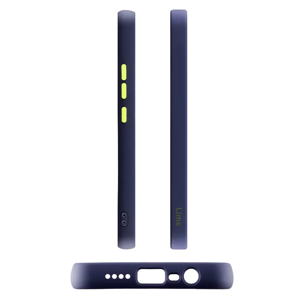 LIME HARDSHELL FUSION ΘΗΚΗ REALME C25/C25S 6.5in  FULL CAMERA PROTECTION BLUE WITH YELLOW KEYS - Image 3