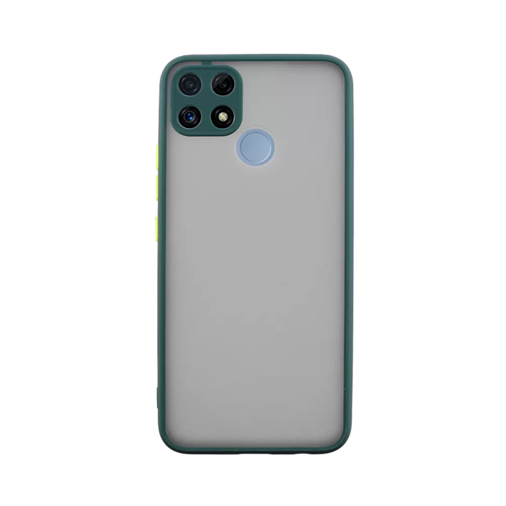 LIME HARDSHELL FUSION ΘΗΚΗ REALME C25/C25S 6.5in  FULL CAMERA PROTECTION GREEN WITH YELLOW KEYS - Image 7